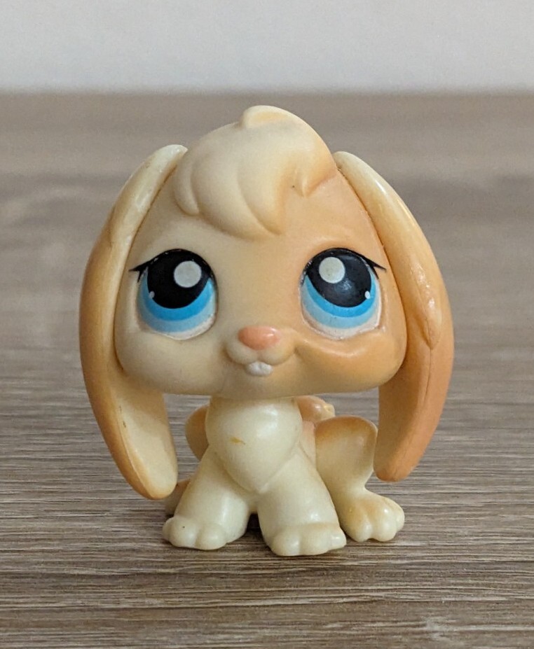 Littlest Pet Shop LPS #95 Yellow Blonde Bunny Rabbit Lop Ears