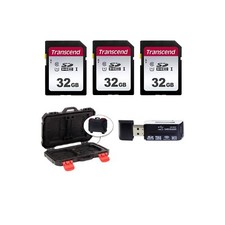 3 Transcend TS32GSDC300S 32GB UHS-I U1 SD Memory Cards 
