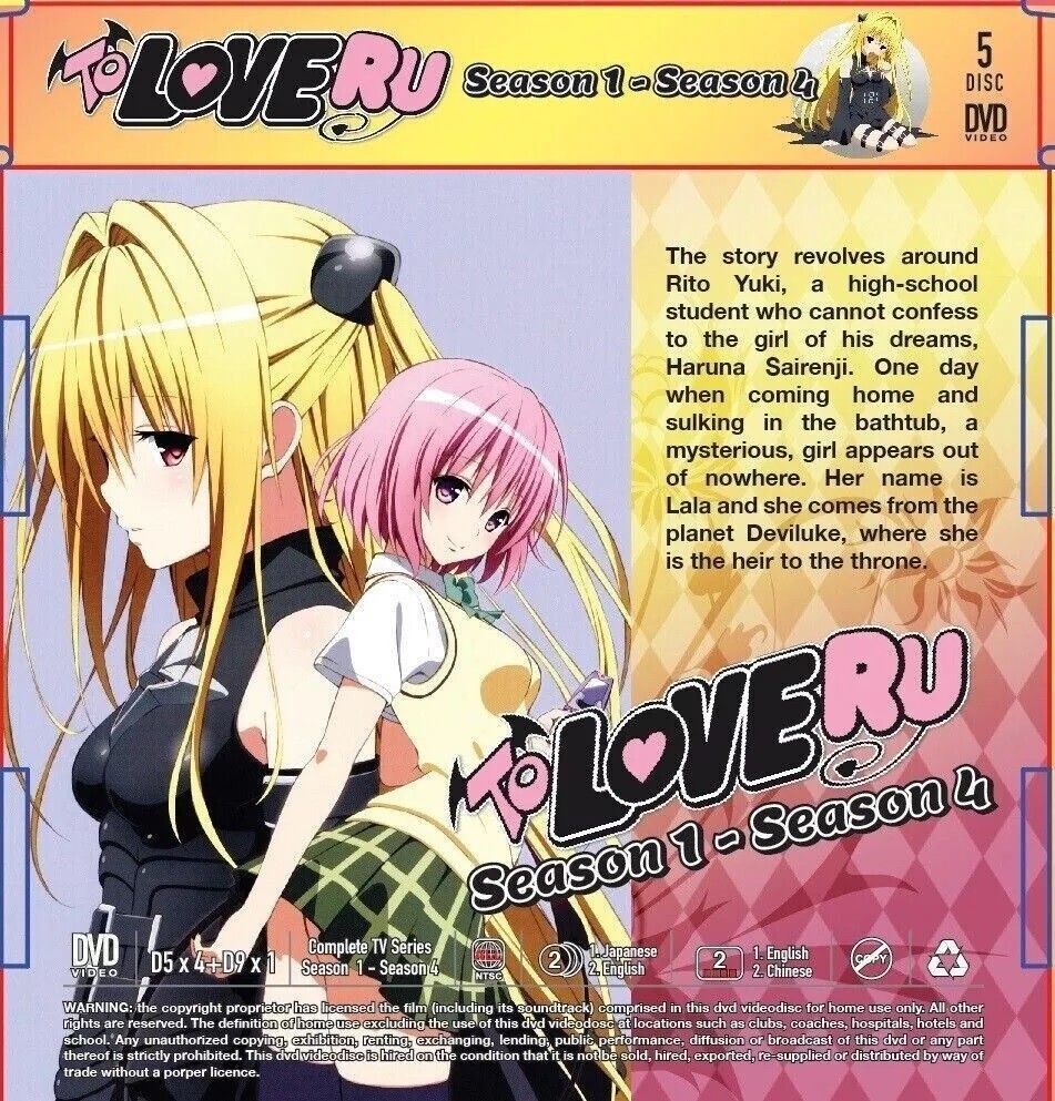 To Love Ru (To LOVEru -Toraburu-) Season 1 - 4 | UNCENSORED | DVD