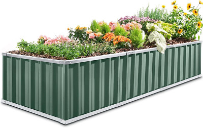Galvanized Raised Garden Bed Kit - 101'' x 36'' for Deep-Rooted Plants