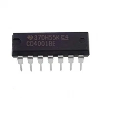 5PCS CD4001BE CD4001 CMOS Quad 2-Input NOR Gate - New IC