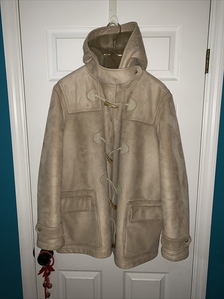 RALPH LAUREN CHAPS コート　シェルパジャケット　ブラウンL寸 Chaps Ralph Lauren Women's Coat Tan Faux Suede Faux Fur Hooded