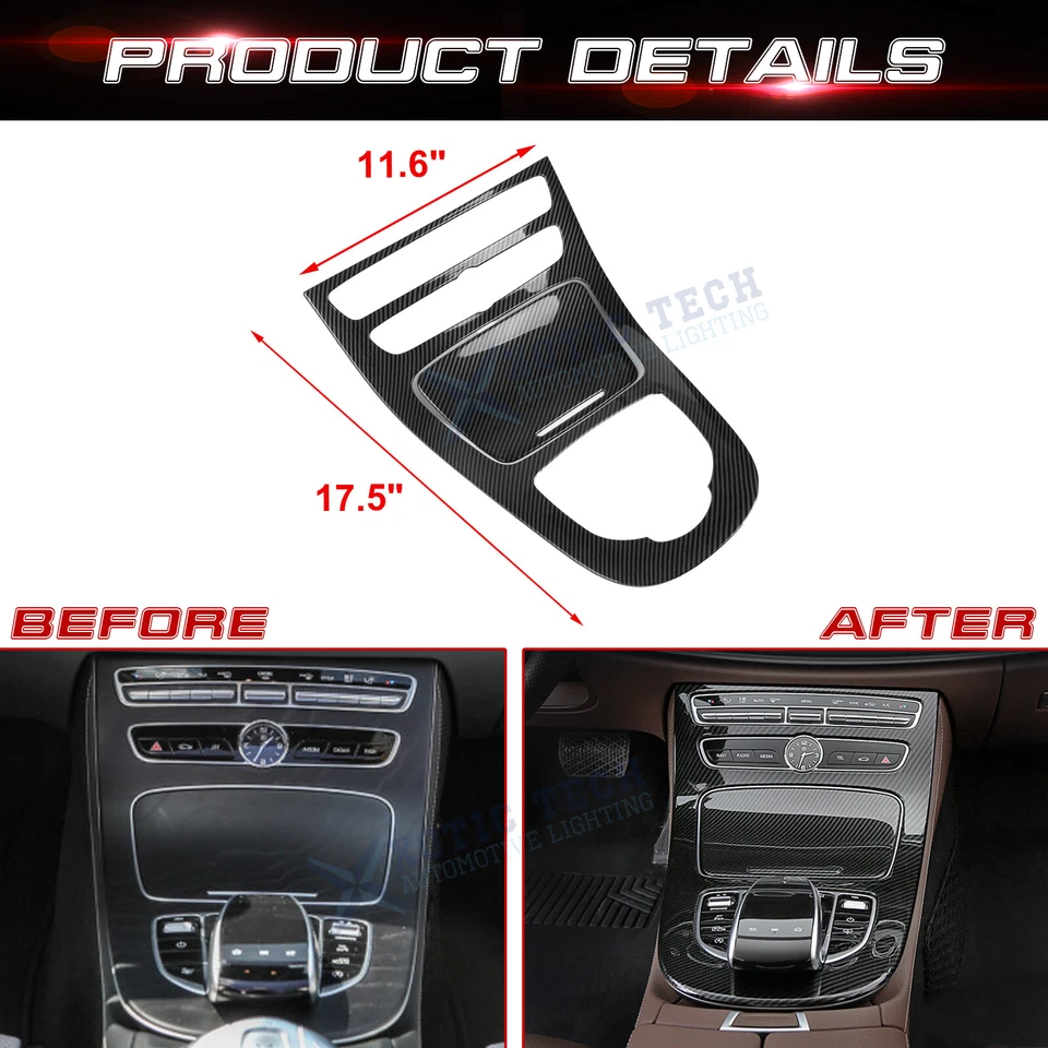 Cubierta del panel del cuadro de cambio de marchas de consola para Mercedes Benz Clase E W213 2016-18 Foto 4 de 4