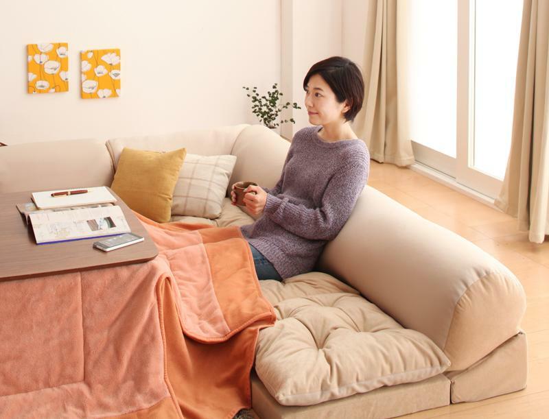 floor bean bag sofa kotatsu corner 1P 75x50x34cm 2P 100x75x34cm fitting