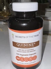Secrets Of The Tribe Quinine Capsules, 1000mg 120 Capsules Vegetable Exp:05/28
