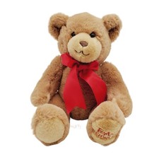 FAO Schwarz Golden Brown Teddy Bear 10" Snuggly Plush Stuffed Animal Kids Toy