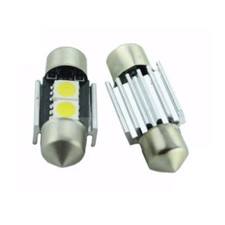2x 31mm 36mm 42mm Festoon Led Bulbs 5050 Smd Interior Map Dome Pair Set