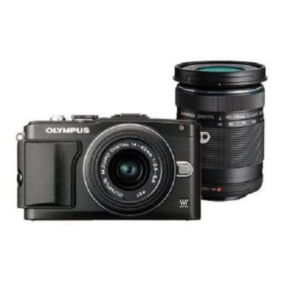 USED Olympus E-PL5 16MP with 14-42mm + 40-150mm Black