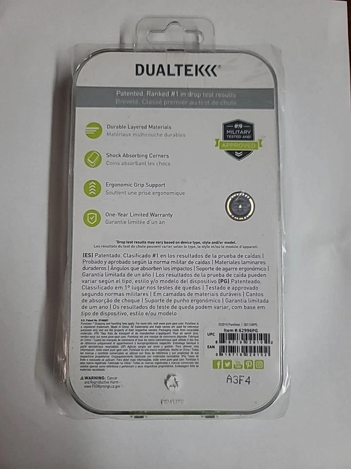 Funda protectora contra caídas PureGear DualTek para Apple iPhone 11 Pro Max Foto 3 de 3