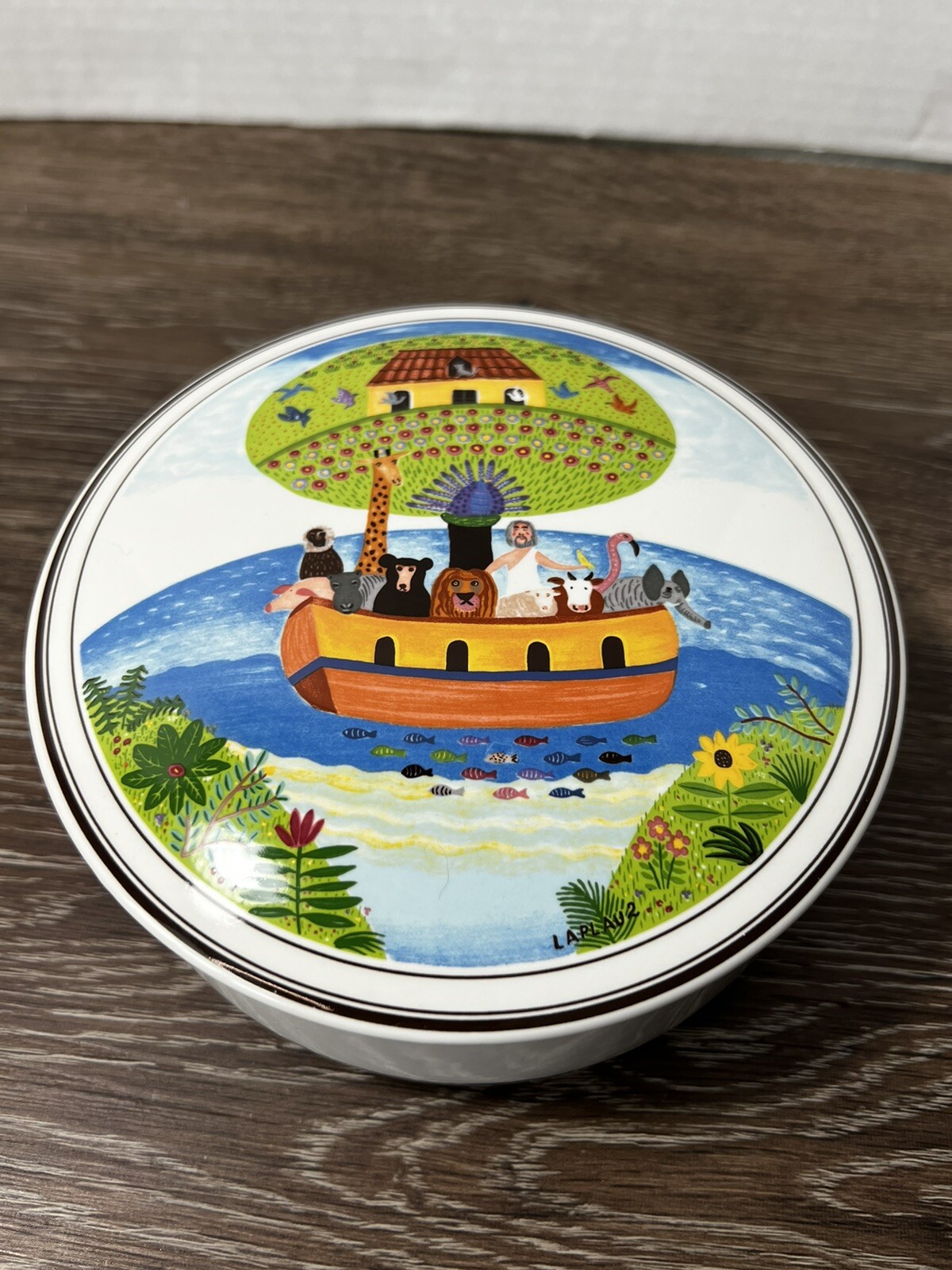 Villeroy & Boch DESIGN NAIF Noah's Ark Covered Candy, Trinket Dish Luxembourg eBay