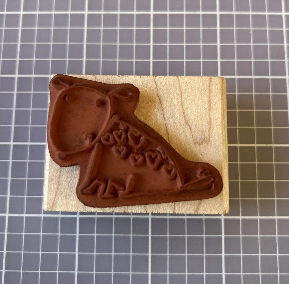 Estampida de goma amor cachorro perro sello de goma David Walker corazones lindos 2744D Foto 3 de 4