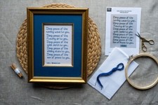 Celtic Blessing - Deep Peace - Back stitch kit, Irish Cross Stitch
