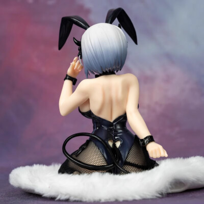 DEXSHUN MNF Le Malin Bunny Girl - Figurine Anime - Figurine d'action - Blanche - Statue de bureau - Ornement de collection - Cadeau pour les fans d 'anime - 13 cm