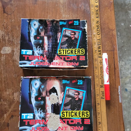 2 Boxes - 1991 Topps Terminator 2 T2 Judgment Day Box 48 Sealed Packs per box
