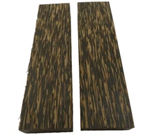 Black Palm Knife Scale 5x 1-1/2x 3/8 Woodturning Bookmatched Set- Free Shipping