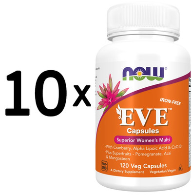 10 x NOW Foods EVE Superior Women's Multi - 120 vegcaps (233,32 EUR/kg)
