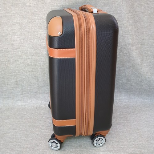 LONDON FOGI 21" Equipaje de Mano Spinner Expandible Negro Marrón Maleta - Imagen 7 de 24