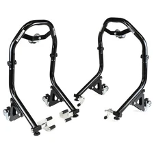 Motorcycle Front+Rear Lift Stands w/ Dolly Wheels For 2008-2021 Suzuki SV650