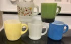 Lot Of  5 Vintage Coffee Mugs Cups  Assorted Brands &  Colors