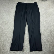 Ermenegildo Zegna Pants Mens 38 Black Wool Office Career Italian Commuter 38x33