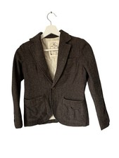 Zara Kids boys size 7-8 brown herringbone blazer jacket