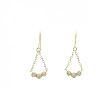Authentic K10YG Diamond Earrings  #260-008-050-3071