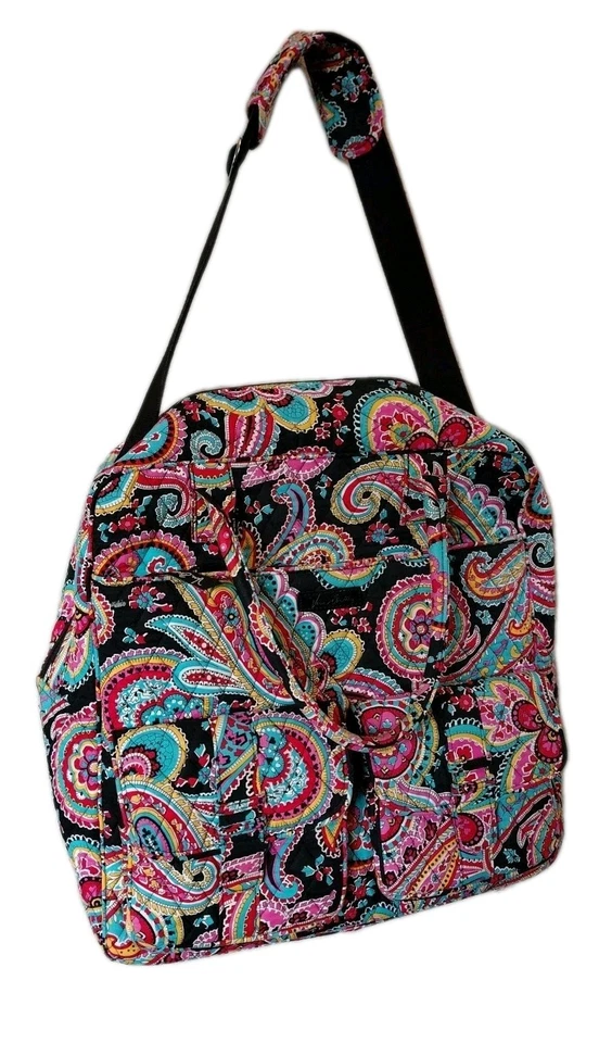 Vera Bradley Parisian Paisley Print Large Travel Weekender Bag *RETIRED* - Image 4 of 4
