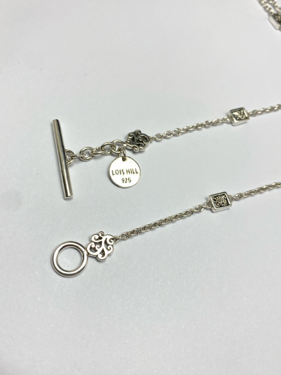 Lois Hill Sterling Silver Long Station Necklace (DG7206458) View 5