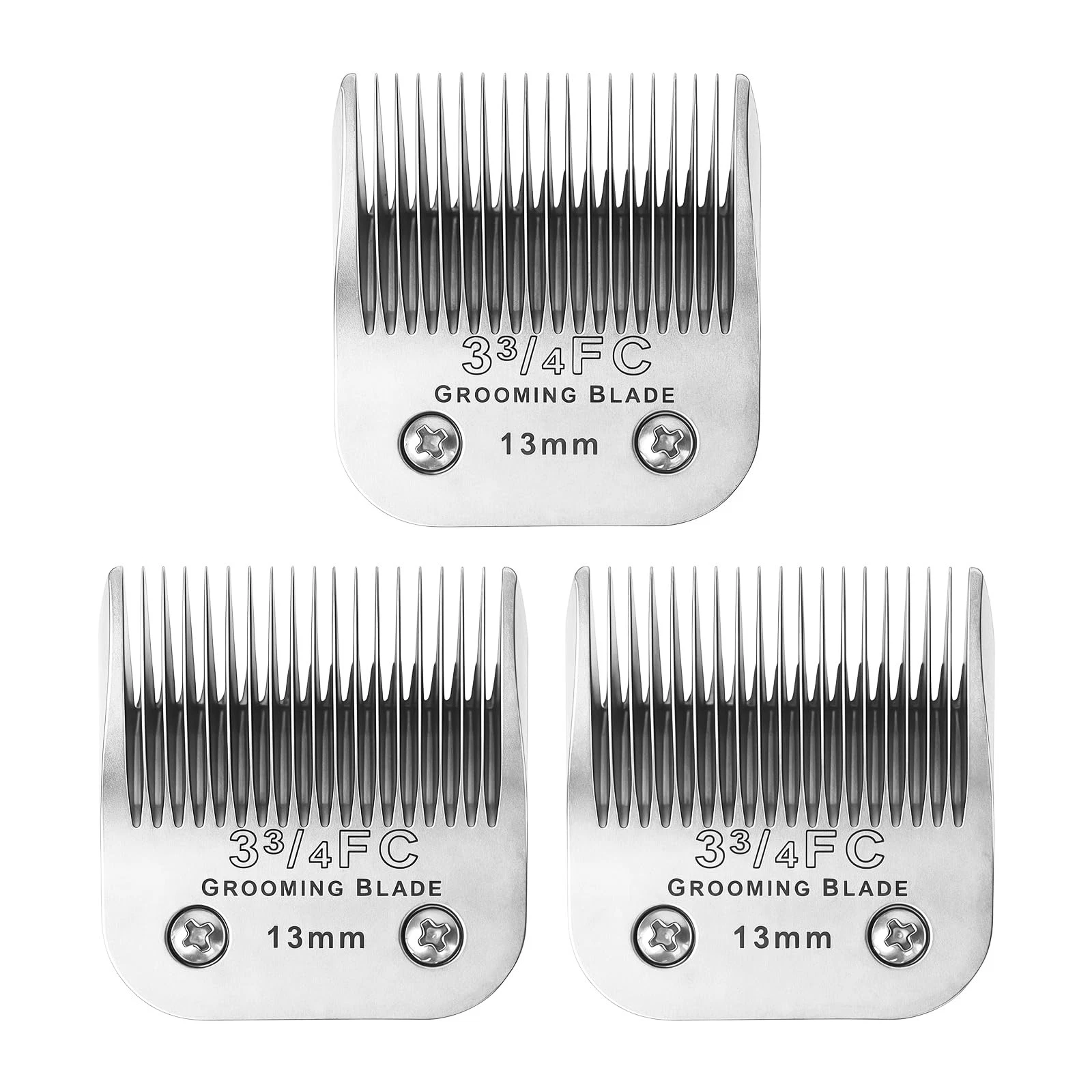 3 Pcs Size 3-3/4FC Detachable Dog Grooming Blades, with Andis, Oster A5, Wahl...