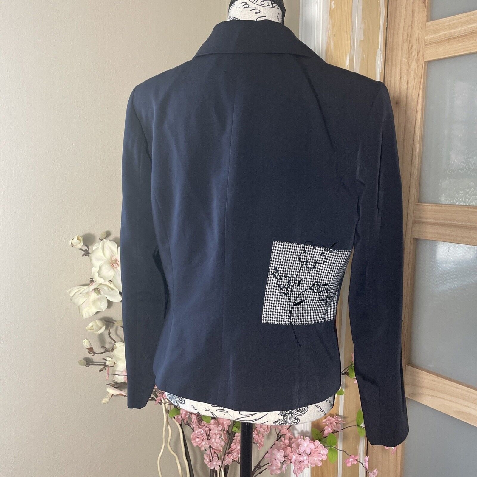 Susan Bristol Patchwork Blazer Plaid Houndstooth … - image 7