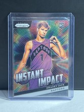 Inserto de impacto instantáneo Gradey Dick 2023-24 Panini Prizm Rookie RC #20 Raptors