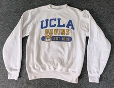 Vintage UCLA Bruins Sweatshirt Champion w/ Mascot Mens Sz Small Pullover White