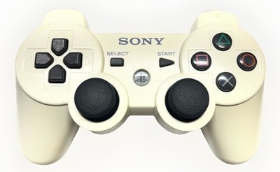Sony PS3 DualShock 3 Wireless Controller   White yellowish shell OEM Tested