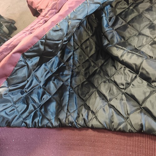 Giacca Bomber XR X Ray Jeans Ecopelliccia Borgogna Toppe Militari *Leggi - Foto 16 di 24