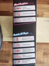 NEW IN BOX Aiwa Flashback Audio Kit Retro CD Player Wired Headphones Yellow