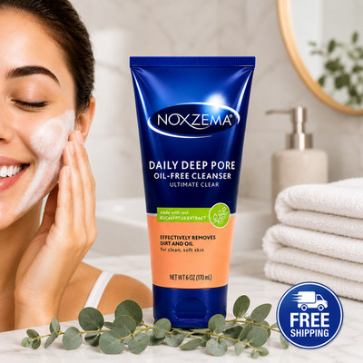 Noxzema Deep Pore Cleanser / Eucalyptus Oil Face Wash 6 Oz Each