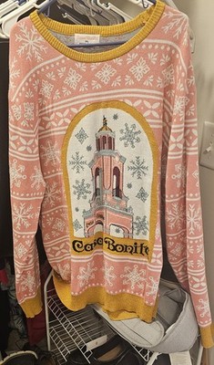 Casa Bonita 3XL Pink Snowflake Ugly Christmas Sweater Embroidered Glitter Knit