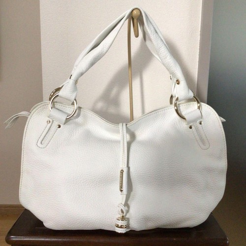 CELINE Bitter Sweet Handbag White Calfskin Women's Pre-owned From Japan