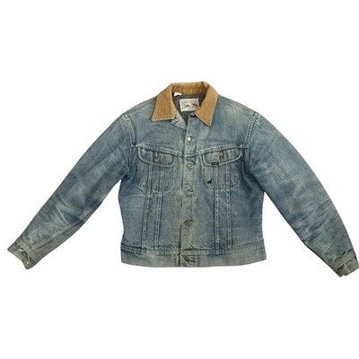 Vintage Lee Storm Rider Denim Jacket Men's Small Blanket Lined