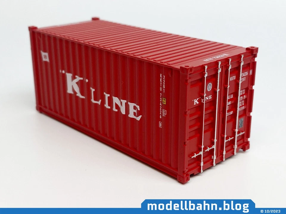 Roter 20ft Container "K"-Line in 1:87 (H0) - Bild 2 von 4