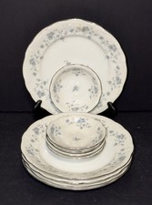 Johann Haviland Blue Garland Porcelain 10 pcs (5 Dinner Plates & 5 Fruit Bowls)