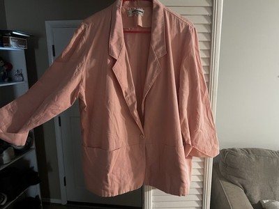 Grand Duet Pink Women's 2XL Single-Breasted Notch Lapel Blazer
