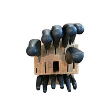 Miracle Blade III Set Coltelli 12 Pezzi con Blocco Acciaio Inox Tedesco Dentellato