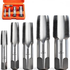 5-Piece NPT Pipe Tap Kit with Heavy-Duty Stor...