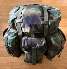 USGI MEDIUM LC2 WOODLAND CAMO NYLON COMBAT ALICE FIELD PACK W/O STRAPS EXC COND