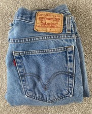Levi  s 517 Bootcut Jeans Cotton Preppy Mens 34x30 Light Wash Distressed Y2K Fade