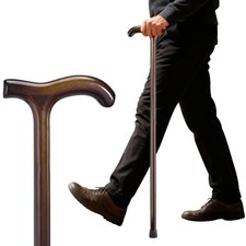 Wooden Walking Cane for Men  Women   36 Inch Wood Cane with Stable Tip, E