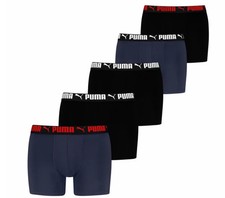 Image of Puma Men's 5 Pack Sport Luxe Boxer Brief Size M Black & Navy Brand New