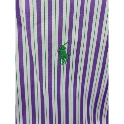 Ralph Lauren Purple Striped Classic Fit Long Sleeve Button Down Shirt Men - Picture 5 of 6