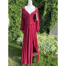NEW WITH TAGS MGNY by Morilee Wine Beaded Formal Gown Size 18 MOB/Groom